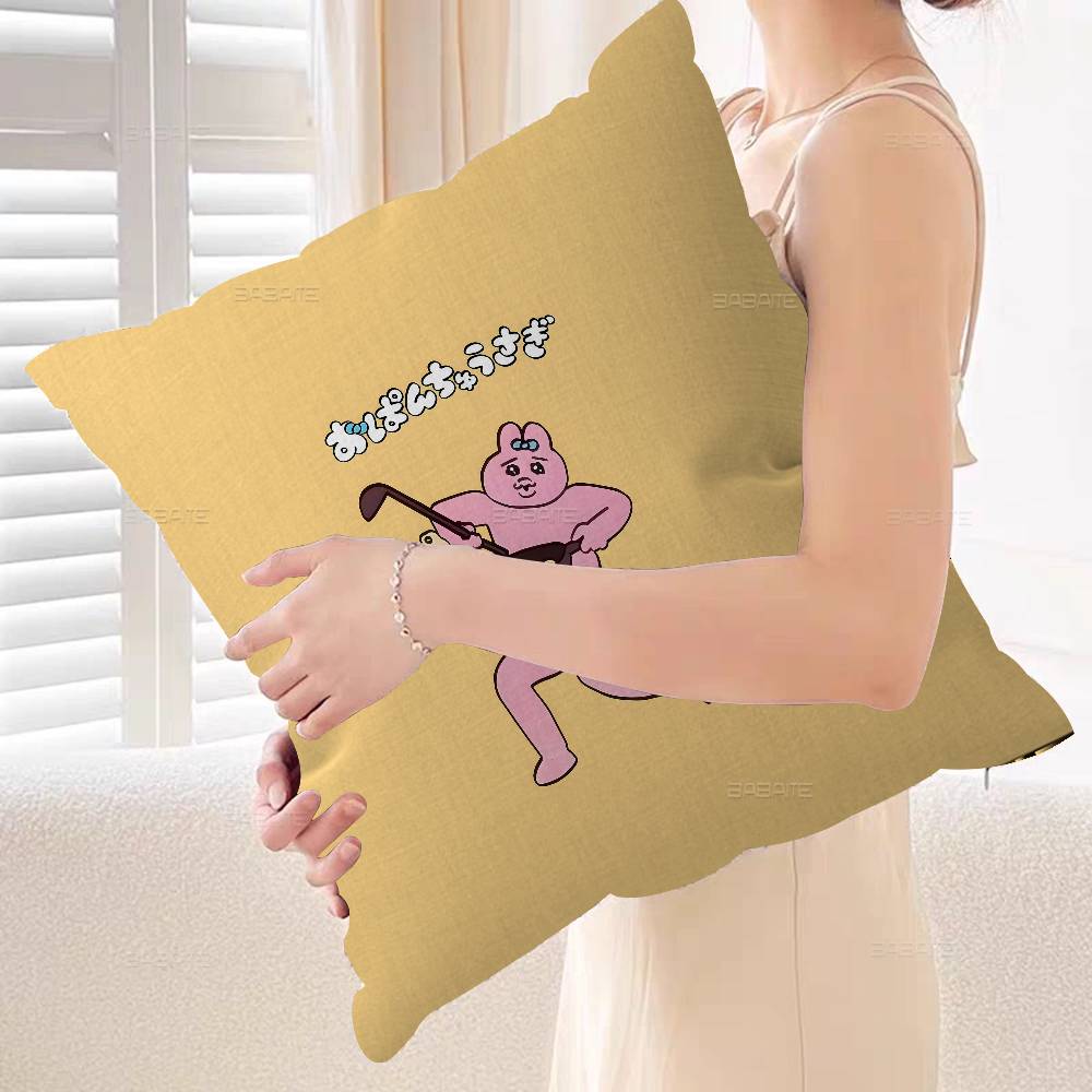 Popular Character O-Opanchu U-Usagi Pillow Gift Home Office Decoration Bedroom Sofa Car Cushion Cover case 45x45
