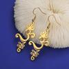Dawapara Lotus Unalome Earrings Spiritual Shiva Yoga Symbol OM Aum Butterfly Pendant Stainless Steel Jewelry