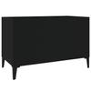 VidaXL Armoire à disques noir 74,5x38x48 cm bois d'ingénierie 831966