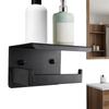 Toilet Paper Holder Stainless Steel Wall Mounted Toilet Roll Storage Holder with Shelf Bathroom Accessories No Drill for cups
