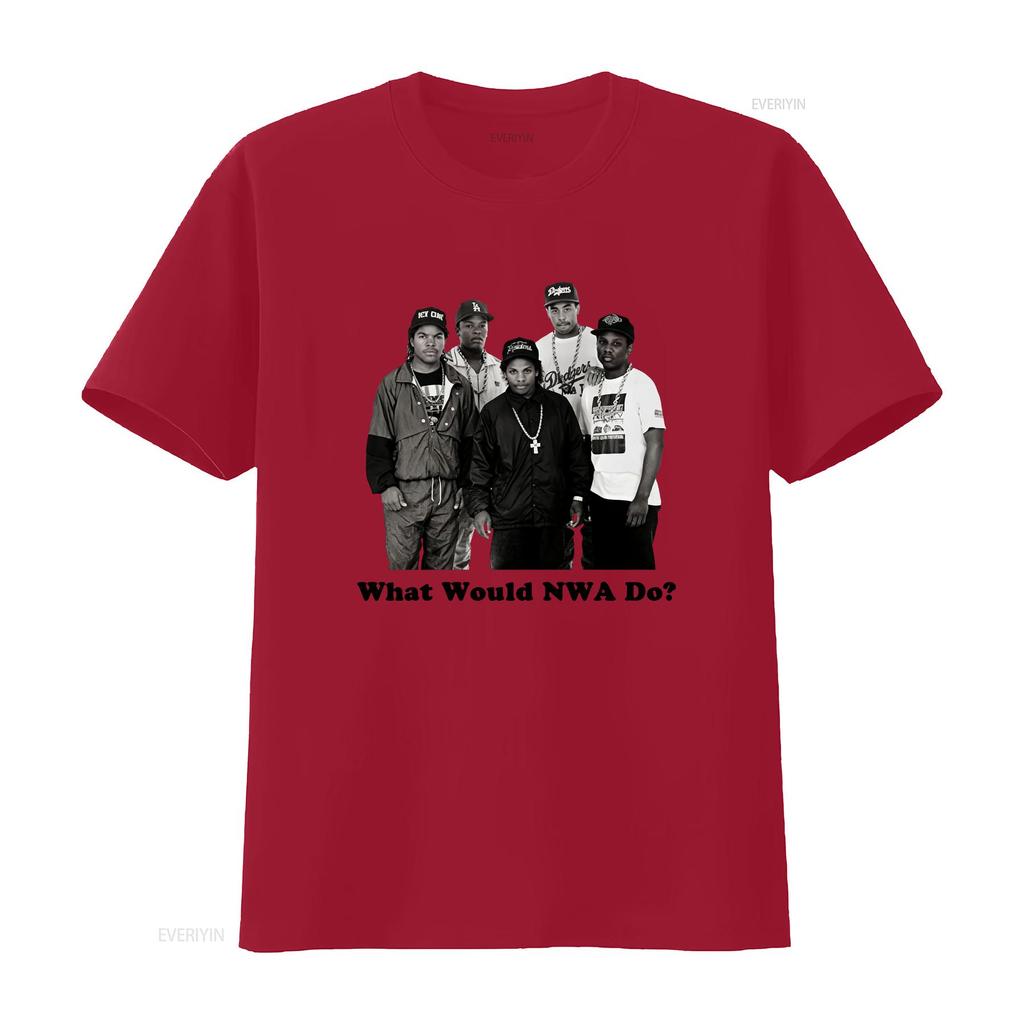 What Would Nwa Do T Shirt Vintage Graphic Comfortable Stylish Fashion Stretched Slightly Streetwear Casual Homme