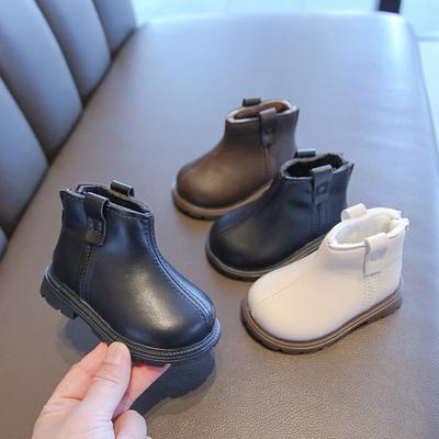 Children's Toddler Shoes with Fleece Ankle Boots Shoes Autumn and Winter Girls Princess Boots