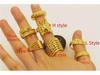 Adjustable Gold Butterfly Ring with Star and Flower Design