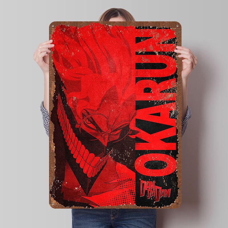 DAN DA DAN Tinplate Posters Custom Wall Art Vintage Metal Signs Retro Tin Plaque for Bedroom Decoration Gaming Home Decorations