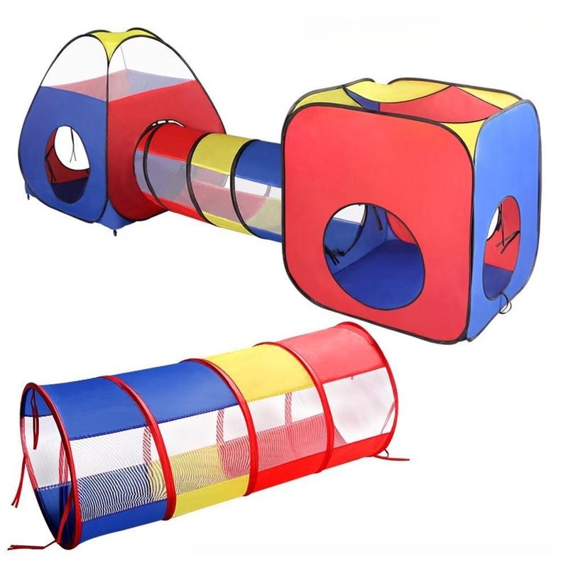 Kids' 4-Piece Foldable Play Tent & Tunnel Set