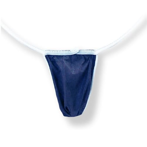 Aducare Disposable Disposable Panties, 30 Count, One Size Fits All, Navy Blue T-Back Panties (For Beauty Salons, Massage Parlors, Travel, Hospitalizat