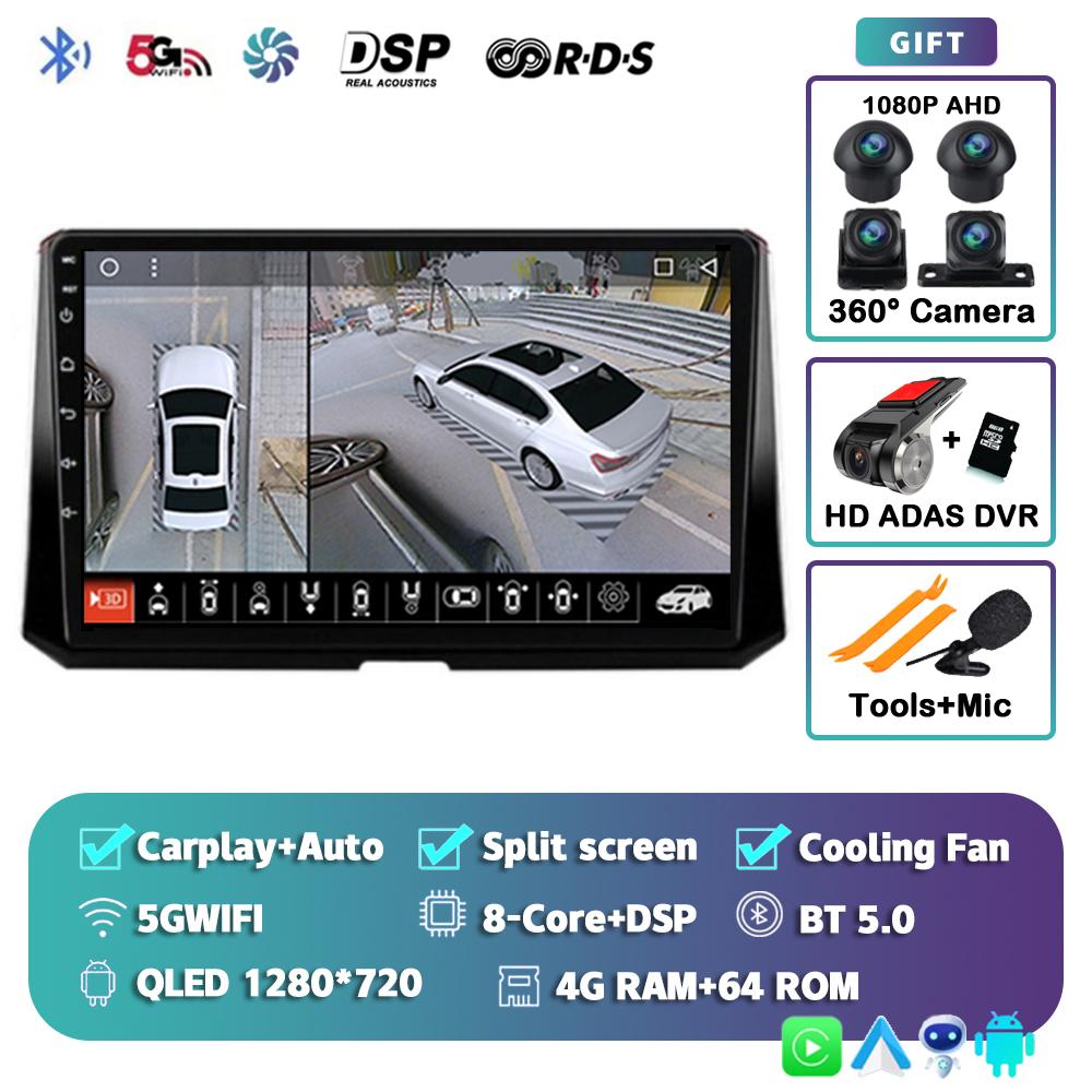 Android14 Multimedia Video Player For Toyota Corolla 12 2019 2020 2021 2022 wireless Carplay Stereo Carplay 4G WIFI GPS 2Din DSP