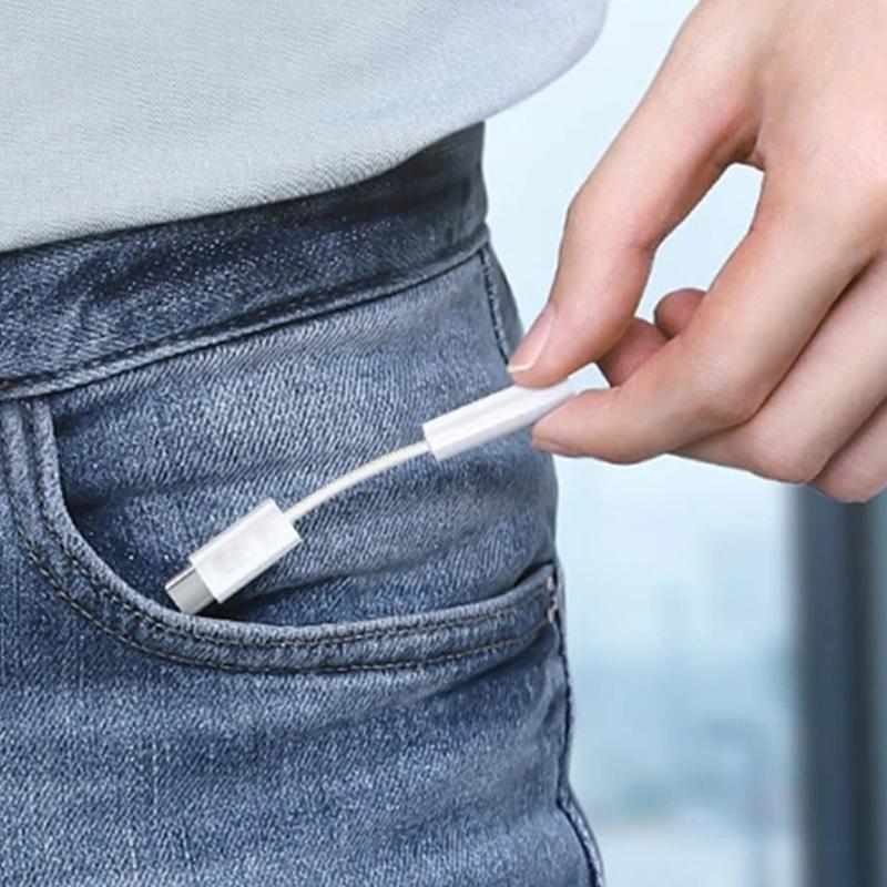 Braided USB C To 3.5mm Audios Adapter With Support For Smartphones Tablets And Sound Output