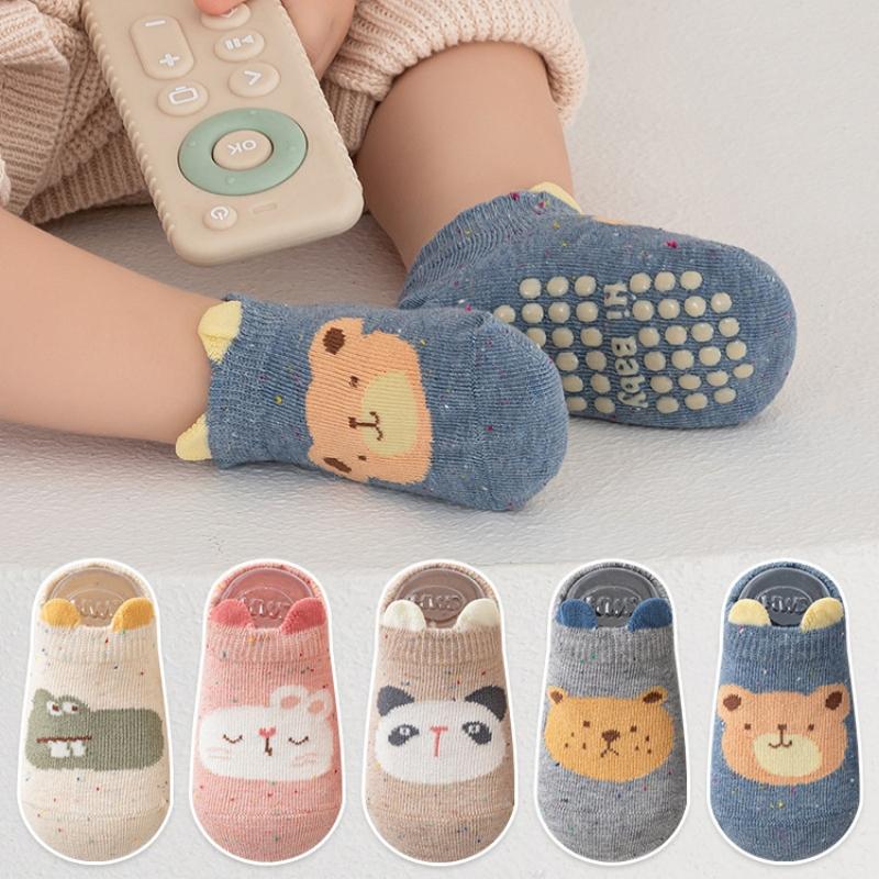 Kids Floor Socks For Girls Boys Spring Autumn Cotton Cartoon Toddler Anti-slip Socks For Children Casual Baby Child Home Sock