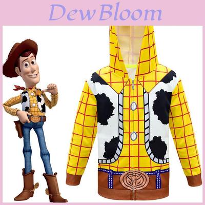 Woody Reißverschluss-Hoodie Sweatshirt Weiches Auffälliges Toy Story Kostüm Für Kinder