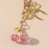 Resin Cherry Keychain Pearl Bow Cherry Bag Pendant Trendy Cherry Bah Charm  Backpack Accessory