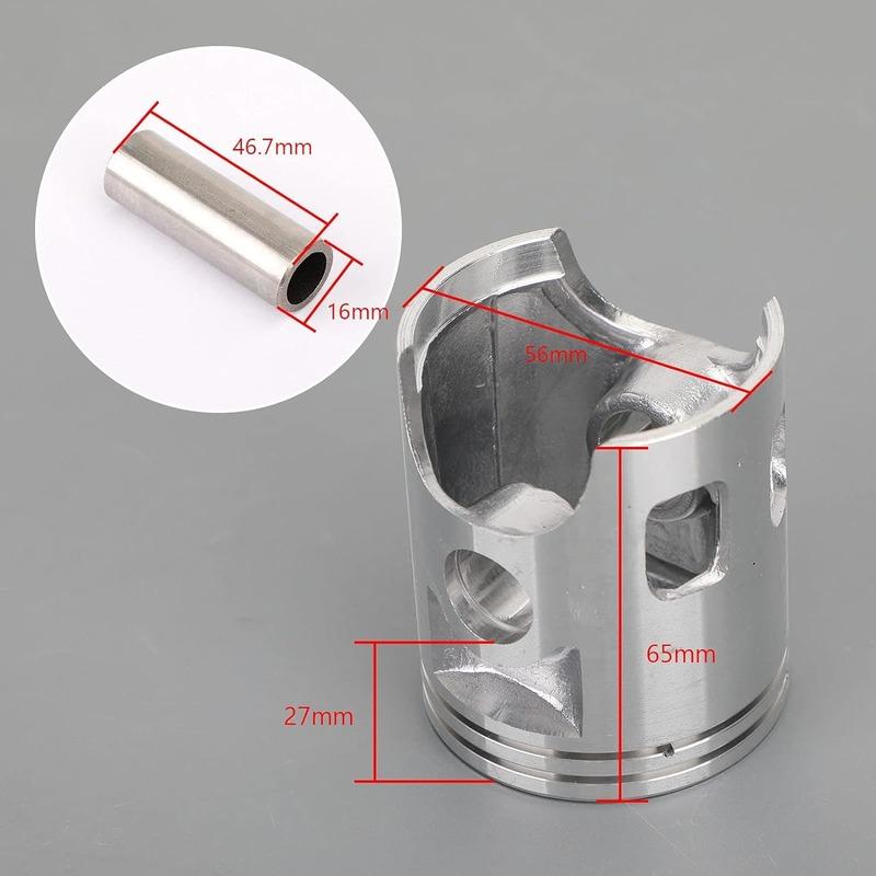 Motorcycle piston kit piston ring diameter 56mm 56.25mm 56.5mm Piston pin 16mm for yamaha 125cc DT125 STD+25 +50 +75 +100piston