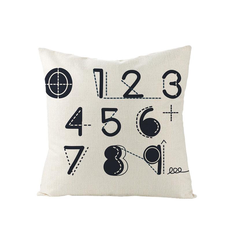 Home Furnishings Nordic Polyester Cushion Cover Black Letter Digital Print Cushion Cover Cushion Cover