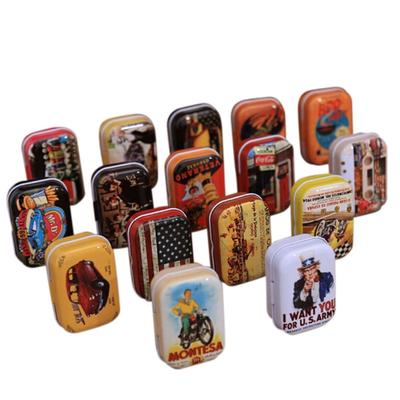 Mini Tin Box Vintage Small Metal Tins Storage Box Organizer Pill Case Small Groceries Storage Box