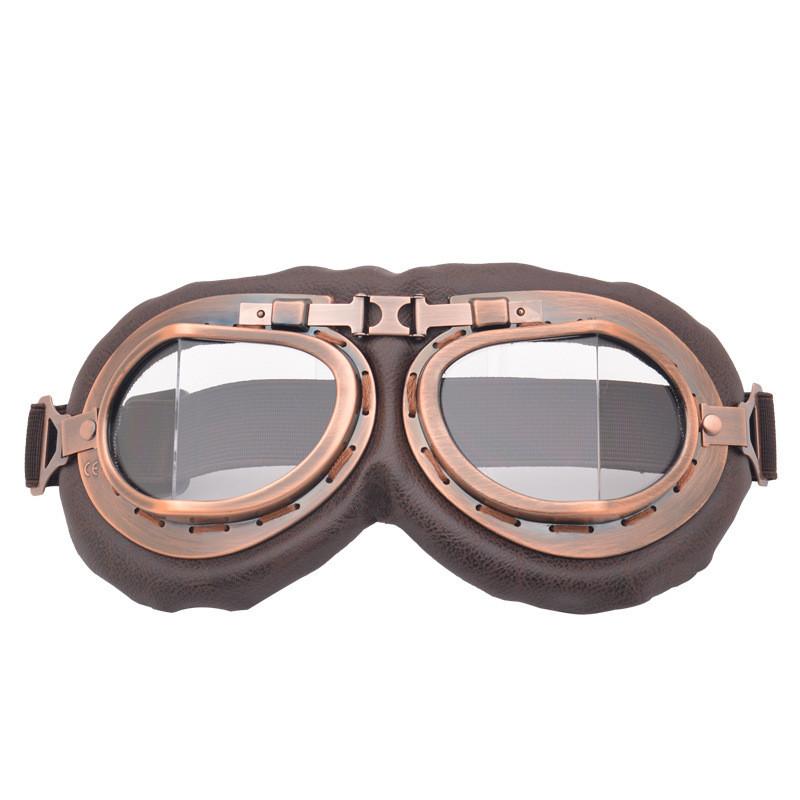 Harley Retro Copper Style Motorcycle Goggles With Adjustable Nose Pads For Outdoor Riding Enthusiasts