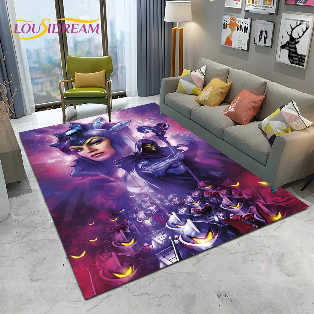 3D Retro Cartoon He Man Masters of Universe Carpet Rug for Home Living Room Bedroom Sofa Doormat Decor,kid Area Rug Non-slip Mat