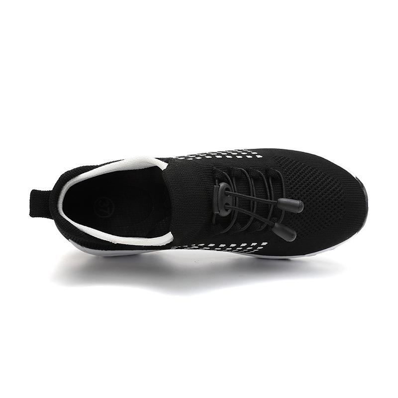 Non-slip Large Size Women's Shoes Fashionable Mother's Shoes Socks Shoes Casual Flying Knit Sports Shoes Light Rocking Shoes