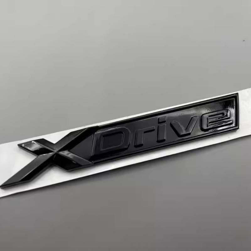 1X New Chrome Black Fender lowercase Letters XDrive Emblems for BMW 1 3 4 5 6 7 Series X1 X3 X4 X5 X6 Z4 GT X Drive Badges