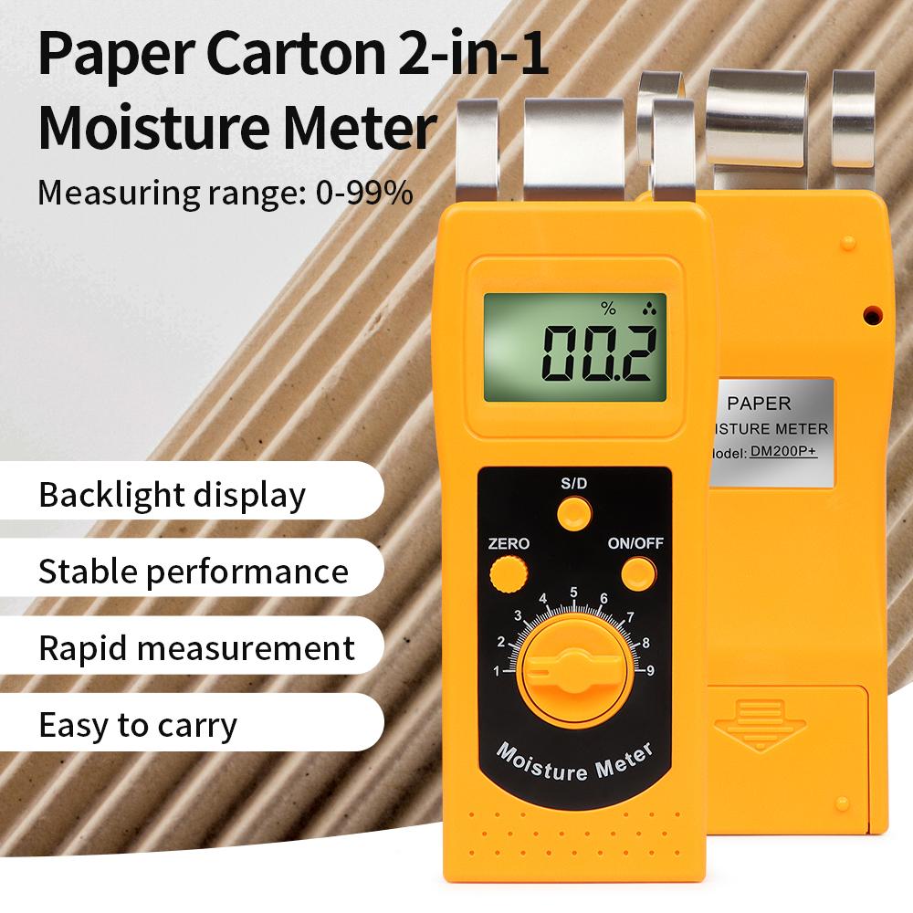 Digital Carton Concrete Paper Wood Meat Moisture Tester Wood Moisture Meter Portable Multifunctional Moisture Content Analysis