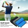 Mikrofiber Golfhåndklæde med Karabinclips Vaffelmønster Super Blødt Absorberende Golfkølle Bold Rengøringsserviet Golf Tilbehør