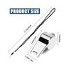 Genuine Stainless Steel High-Pitched Police Whistle with Lanyard for Outdoor Survival and Sports Refereeing