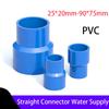 PVC Blue Straight Reducing Connector Water Supply Fittings Garden Irrigation Water Pipe Connector Reducer Joint