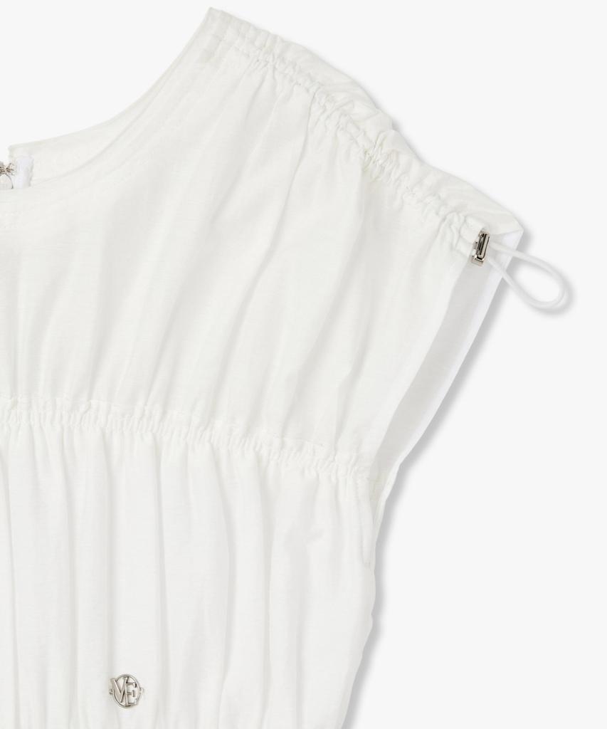 Bobeu Voluminous Shirred Long Dress_White 7156237002