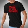 Music T-Shirt Music Is The Answer Dj Club Festival Rave House DNB Small To 5XL