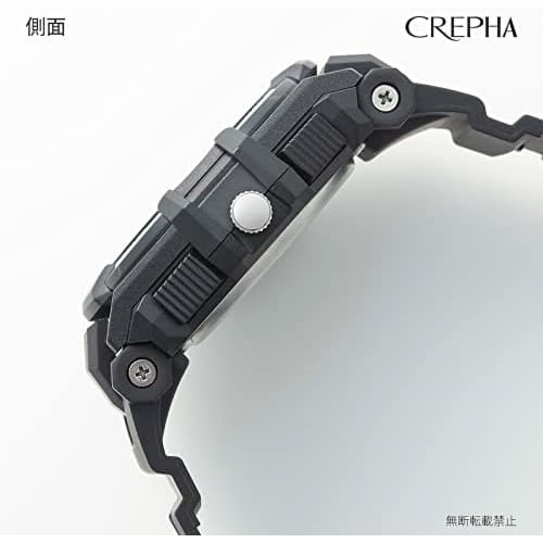 Klefer Men's Digital-Analog Waterproof Watch with Stopwatch and Urethane Strap, Black, TS-AD253-BK