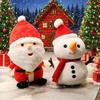 23/40cm Soft Plush Christmas Toy Santa Claus Reindeer Snowman Stuffed Doll Cute Gift for Girls Holiday Party Home Decoration