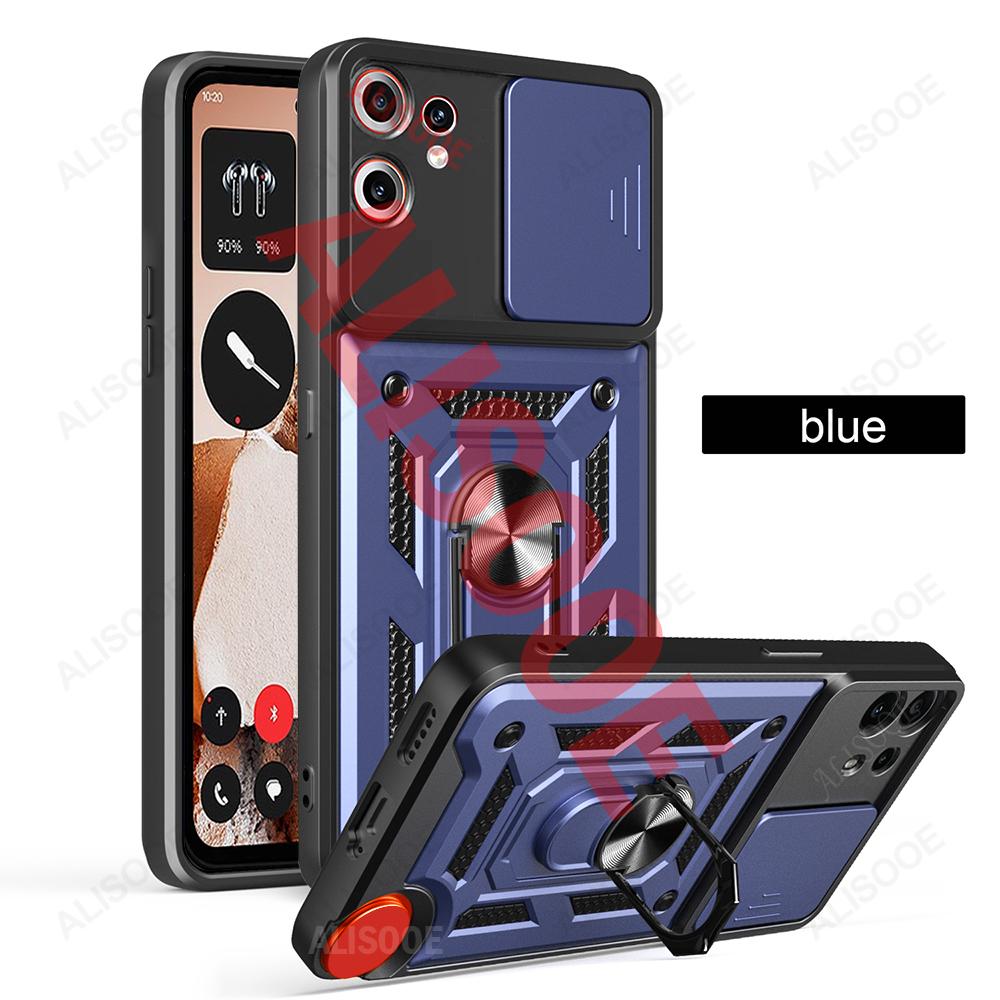 Armor Funda for Nothing CMF Phone 2 Pro Case Slide Camera Protection Ring Stand Holder Shockproof Back Cover Capa