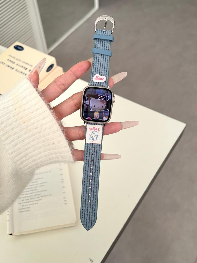 Cute Bear Puppy Waffle Fleece Strap For Apple Apple Watch Watch Iwatch109876