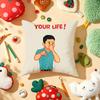 Art JJoan CCornella Cushion Cover Plush Fabric Soft DoubleSided Printed Sofa Warm Winter Home Gift Pillow Cover