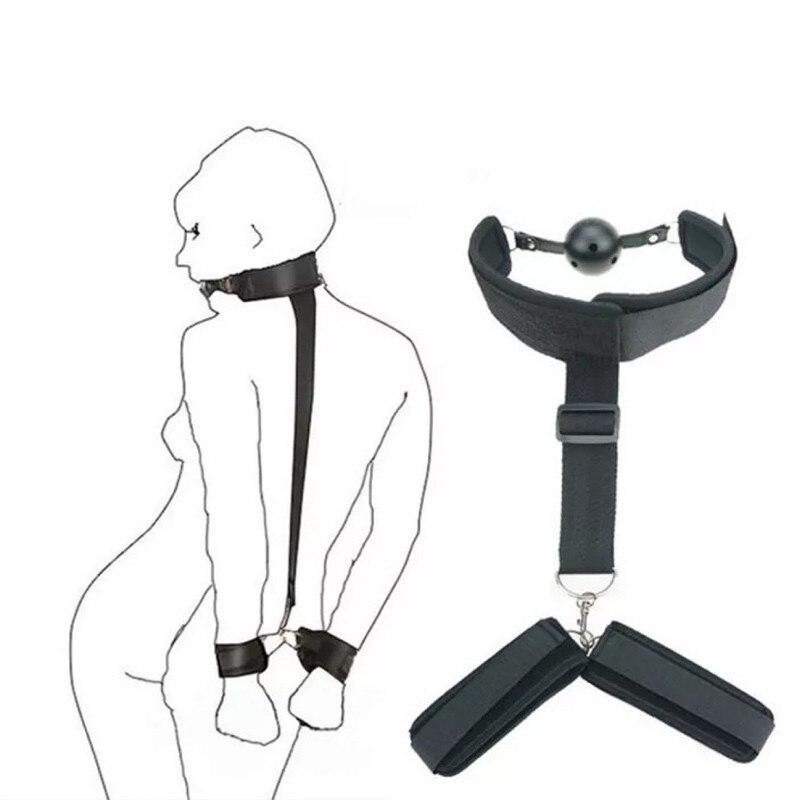 Ženská kožená pouta na krk Náramek Fetish Bondage Erotické sexuální hračky Bdsm omezovač Sexuální hračka pro pár Dospělý Sexy Ga