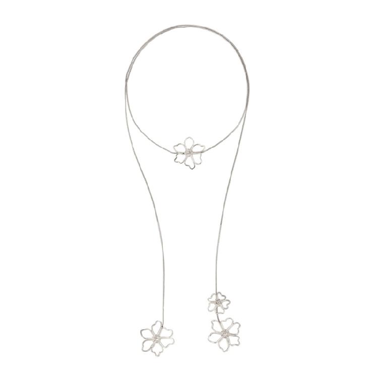 

Exaggerated Long Necklace Sweater Chain Adjusted Fashion Party Jewerly For Women