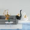 Antique Candle Stand And Swan Figurines Decorative Burner Tabletop Ornament for Living Room