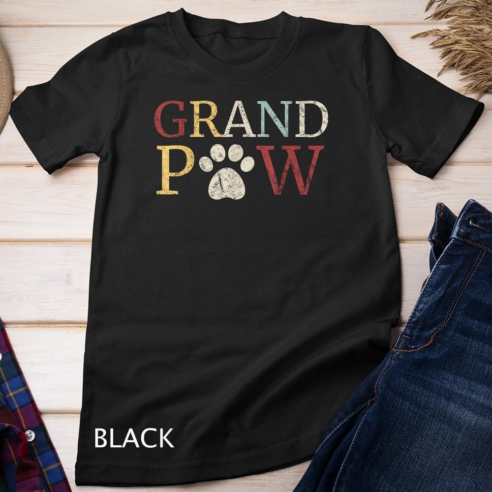 

Mens Retro Grand Paw Dog Lover Grandpaw Grandpa Gift T-Shirt Unisex T-shirt S
