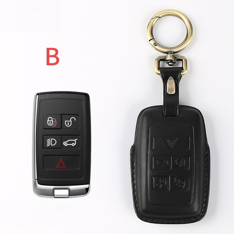 Interior Mouldings Handmade Leather Car Key Case Cover for Land Rover Range Rover Sport A9 Discovery 2 3 4 Sport For Jaguar XF A