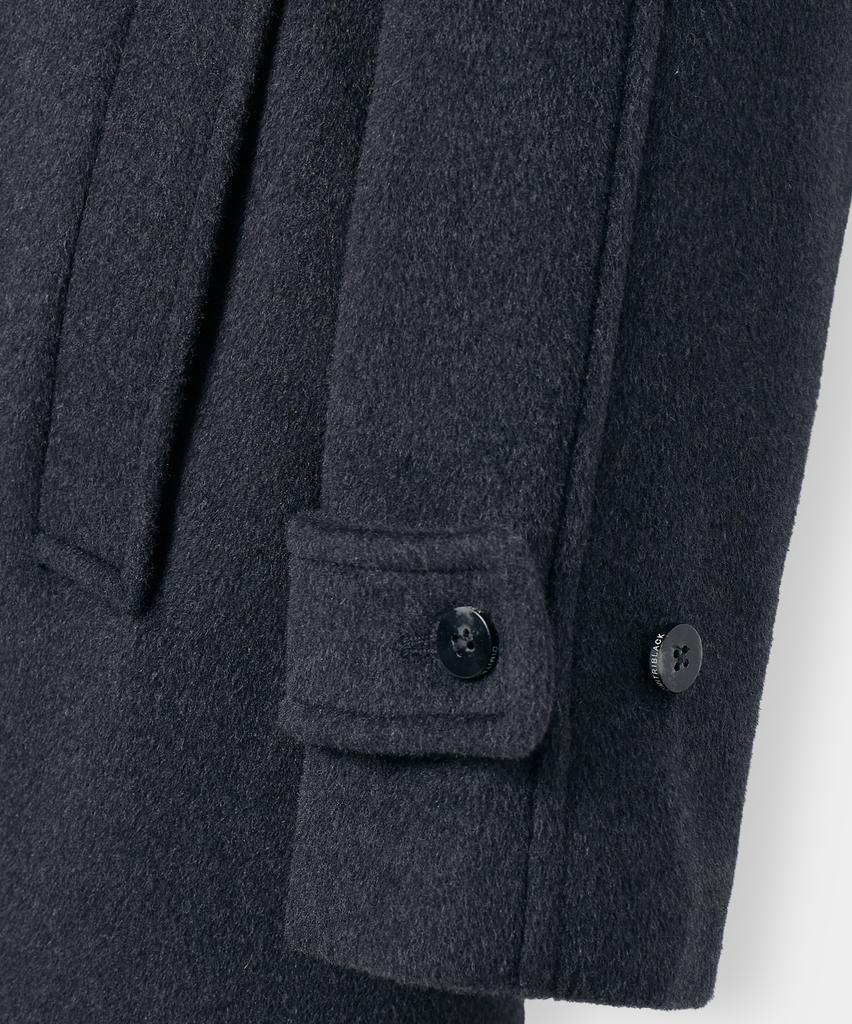 DIMITRI BLACK Essential Cashmere Balmacaan Coat_Charcoal