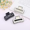 Black and White Korean PVC Square Hair Claw Clip