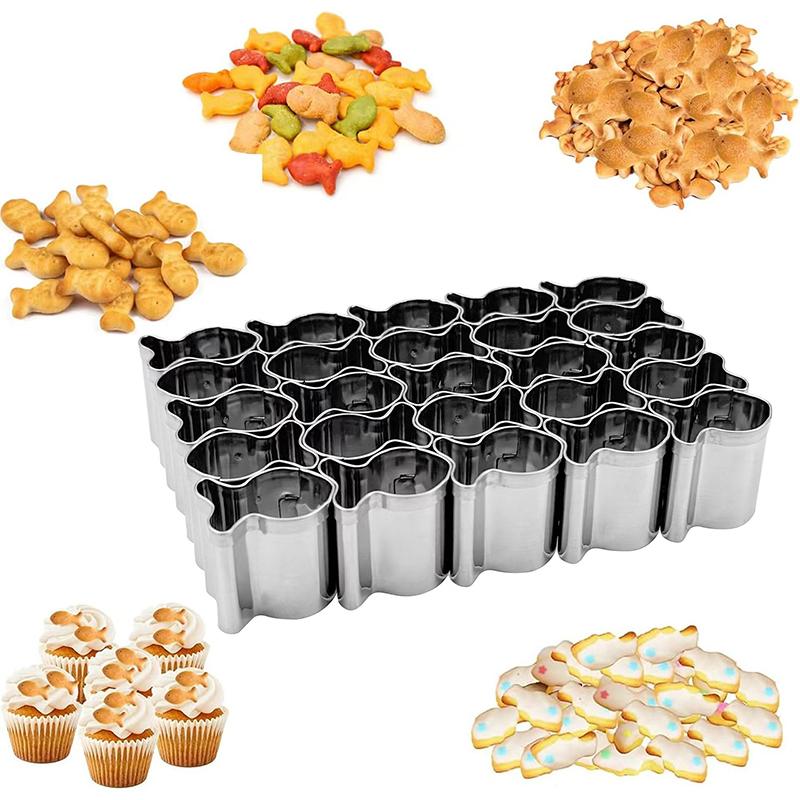 Fish Cookie Cutter Stainless Steel Fish Cracker Cookie Cutter Unique Fish Cookie Molds Mini Cookie Cutters For Baking