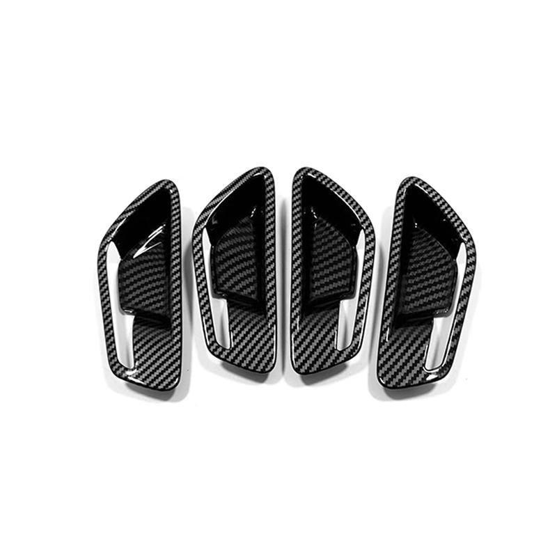 For Hyundai Tucson NX4  2022 2023 Hybrid N Line ABS Carbon Fiber Car Inner Door Handle Frame Cover Trim Interior Accessories