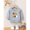 Kids Sweatshirt with Ghosts, Bats, Pumpkins & Hearts Print, Machine Washable,Cozy Fall & Spring Outfit ,Durable Casual Playwear for Everyday & Parties