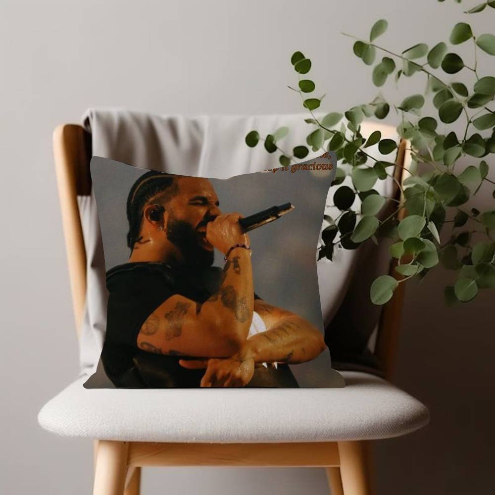 Singer DDrake For Hip Hop Personalized Pillow Cover Kids Bedroom Wild Party Decor Pillowcase kid Birthday shower Gift