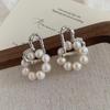 Elegant Pearl Heart Earrings - French Design, Simple, Gentle, and High-Class