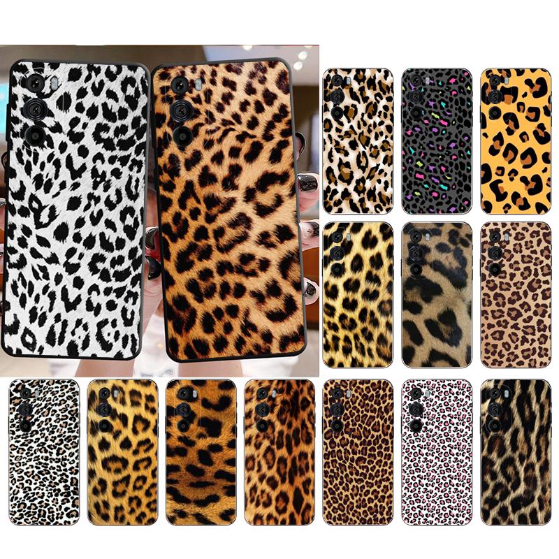 Phone Case For Motorola Edge 50 40 Pro 60 50 40 30 Ultra Neo Fusion Moto G85 G72 G53 G54 G84 G13 G32 Tiger Leopard Print