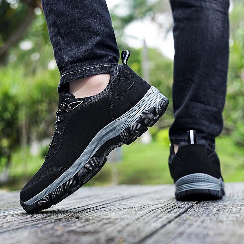 fashion Spring Men's Mountaineering Shoes Anti Slip Platform Casual Sneakers Travel Shoes Tenis Masculino Luxury Fashion Hiking Shoes