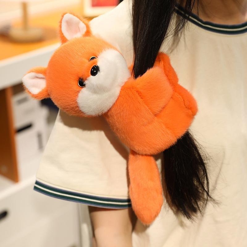 20Cm Kawaii Fox Raccoon Husky Monkey Capybara Panda Plush Circle Wristband Cartoon Animal Wrist Strap Surrounding The Arm