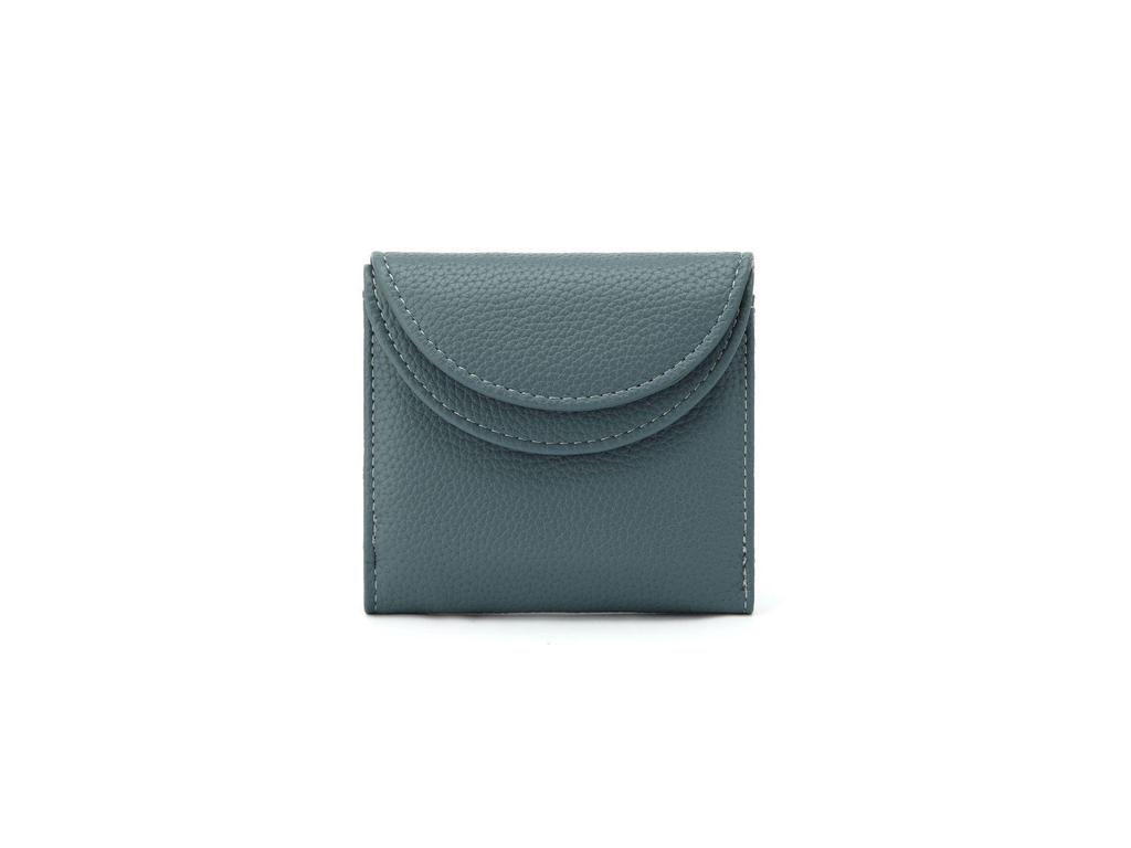 Creamy Leather Women's Wallet with Double Flap, Multi-Card Slots, Hidden Compartment, and Zippered Coin Purse.