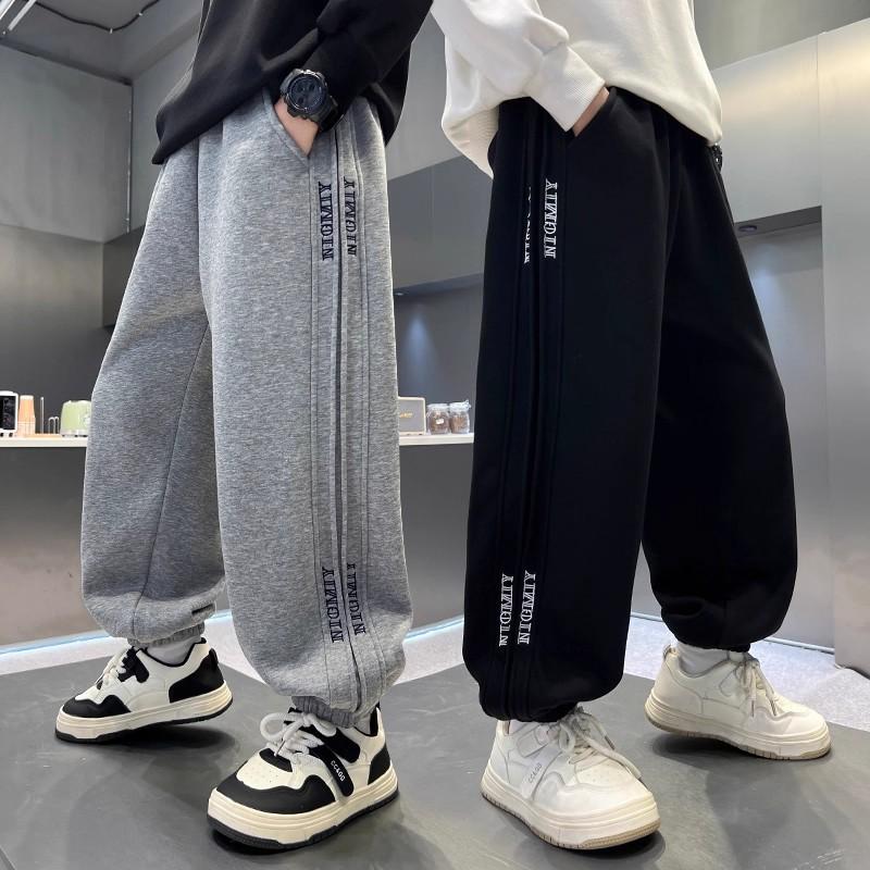 Boys’ Sports Trousers – New Spring/Autumn Collection: Large-sized Children’s Boys’ Sweatpants, Casual Cuffed Trousers, Autumn Trousers